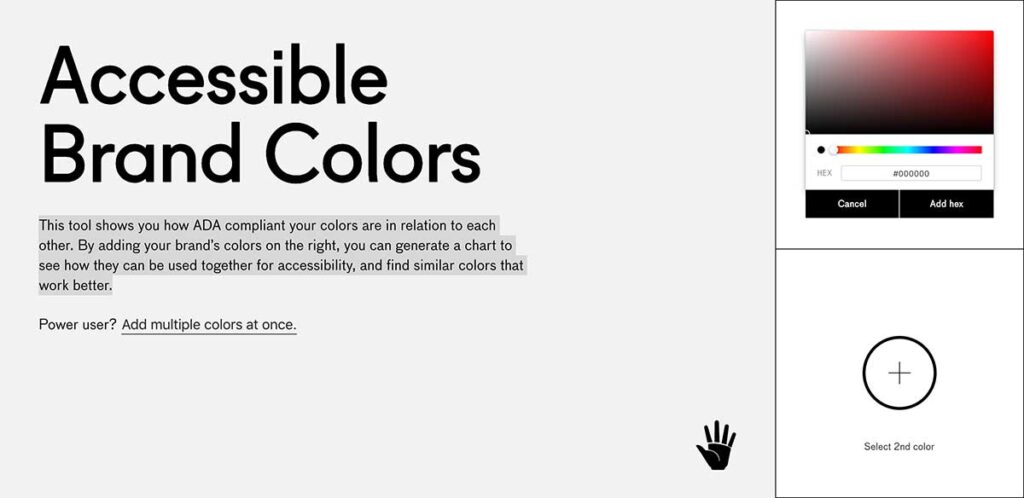 Visually accessible color tool