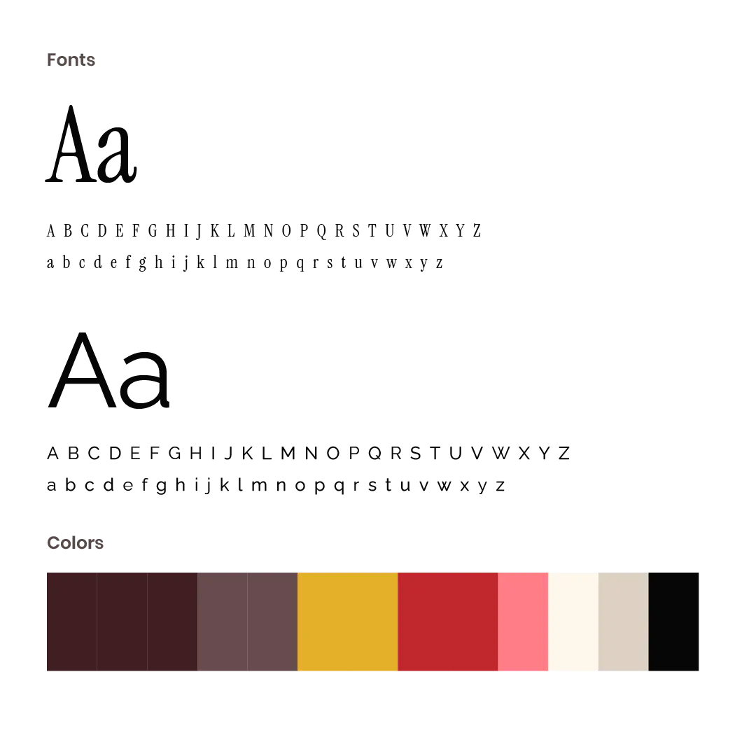 fonts colors aphrodite