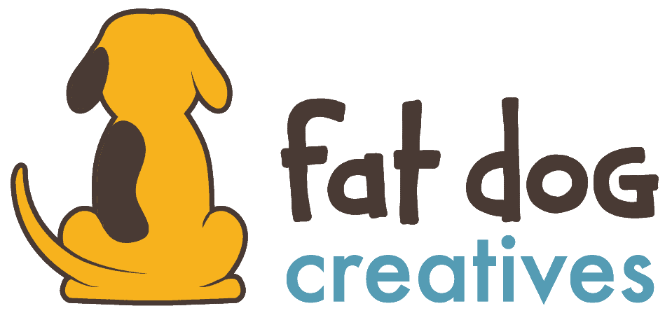 fat dog creatives logo for dark backgrounds