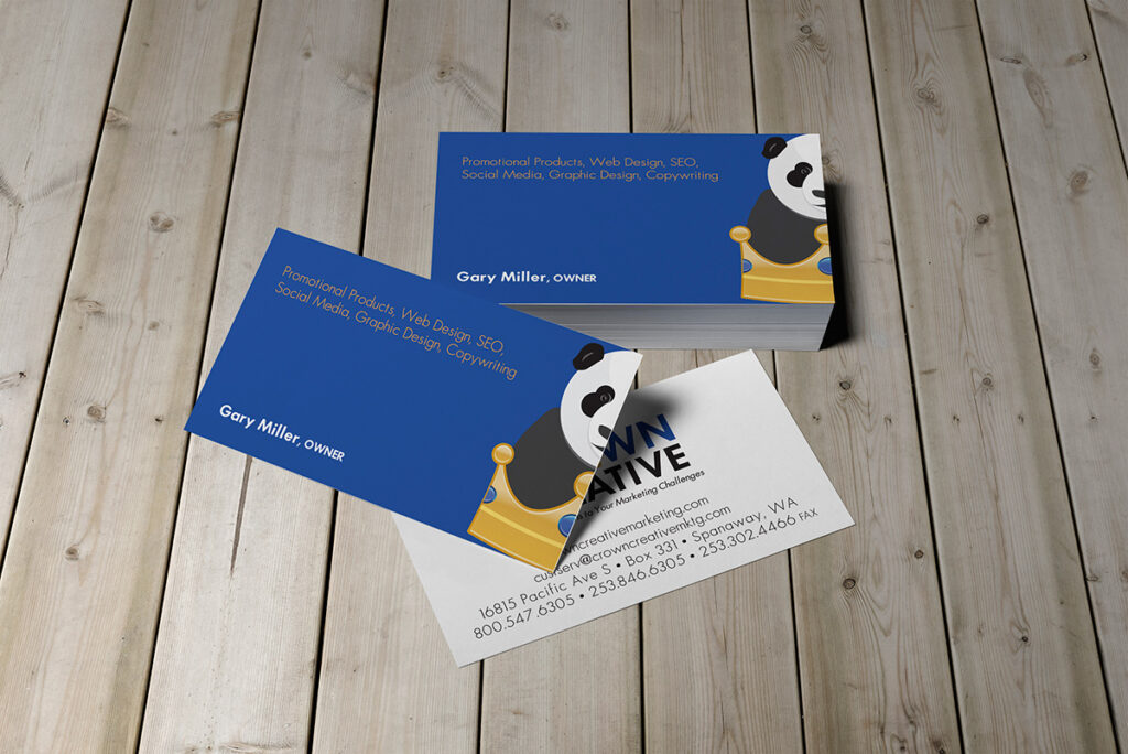 Crown Creative marketing business card redesign