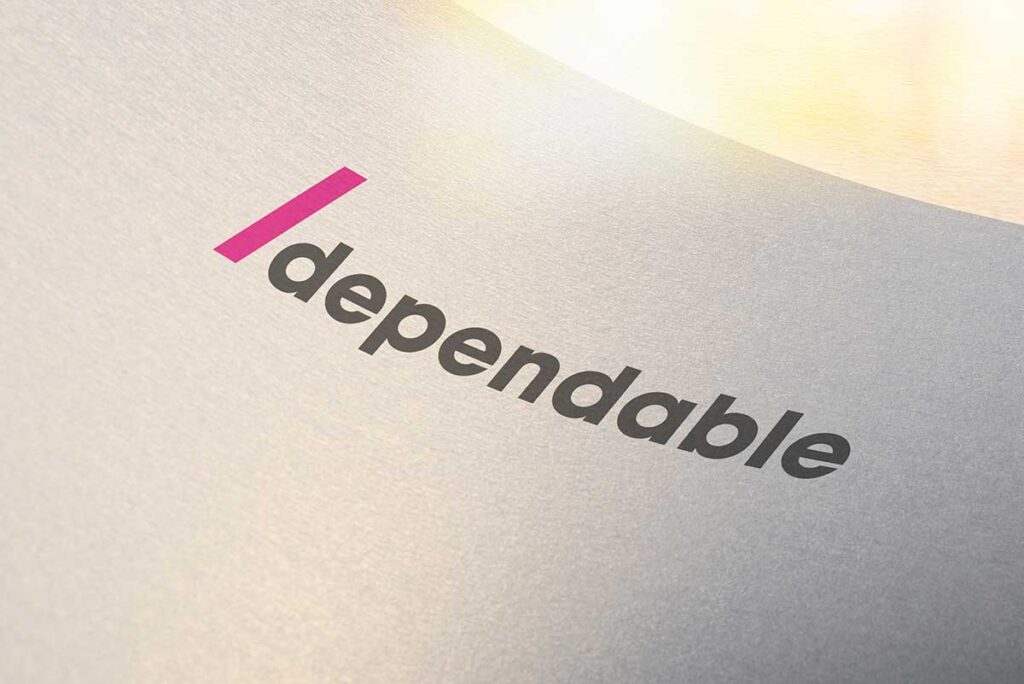 Dependable logo mockup