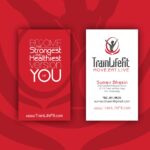 Train Life Fit business card mockup