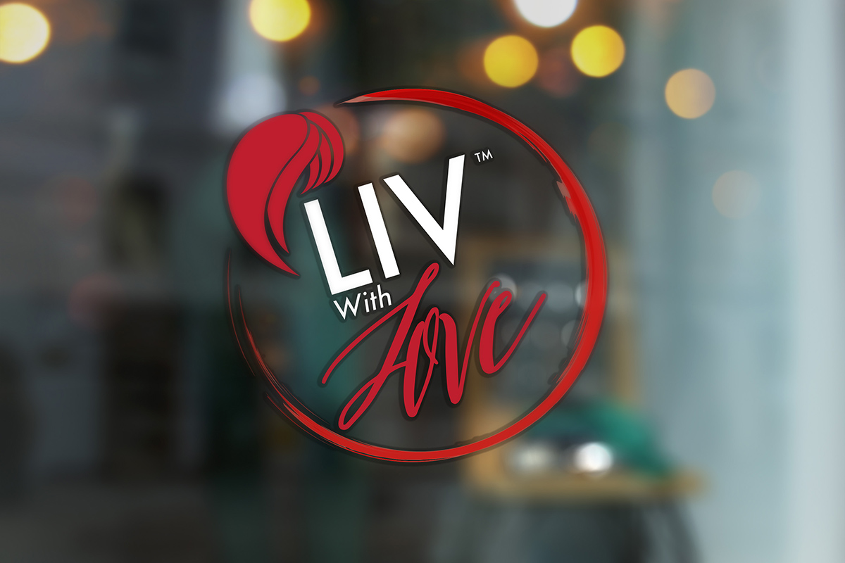 Liv With Love logo on window