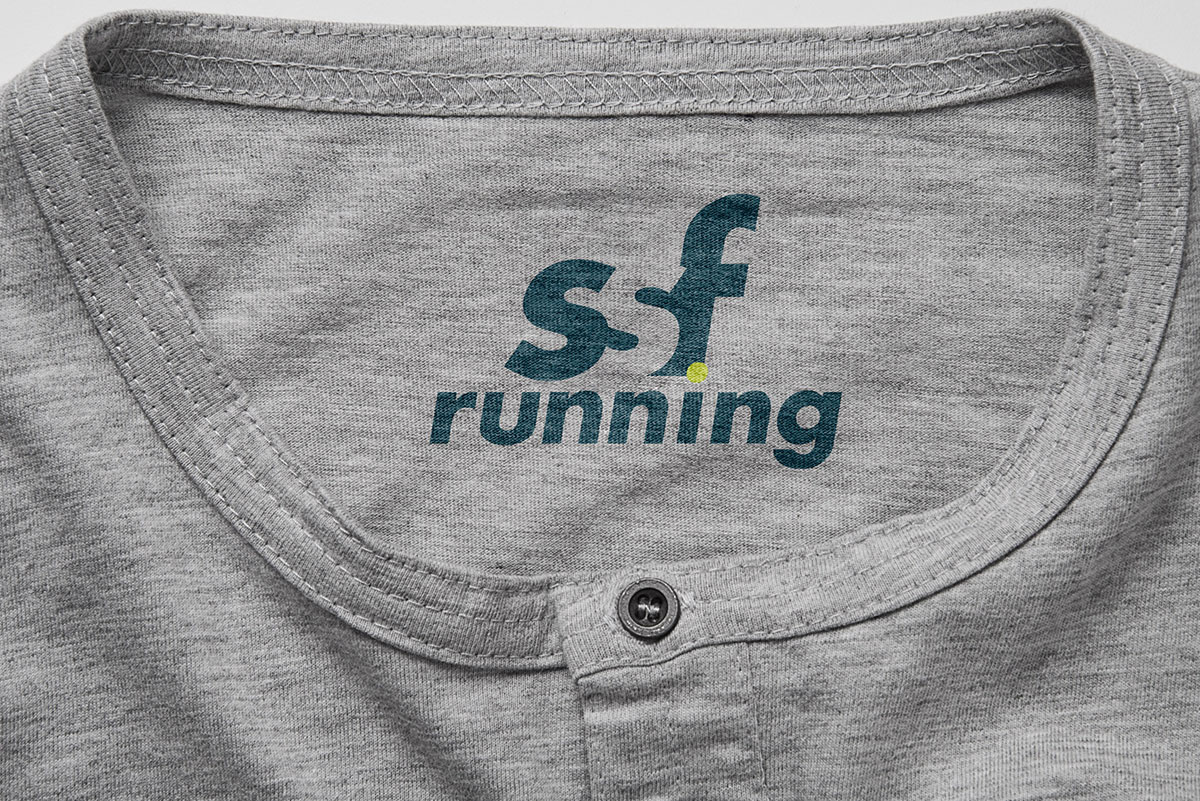 SSF Running logo mockup
