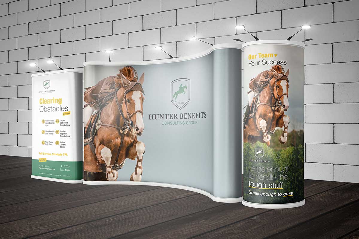 Hunter Benefits Consulting Group Rebrand and Trade Show Booth