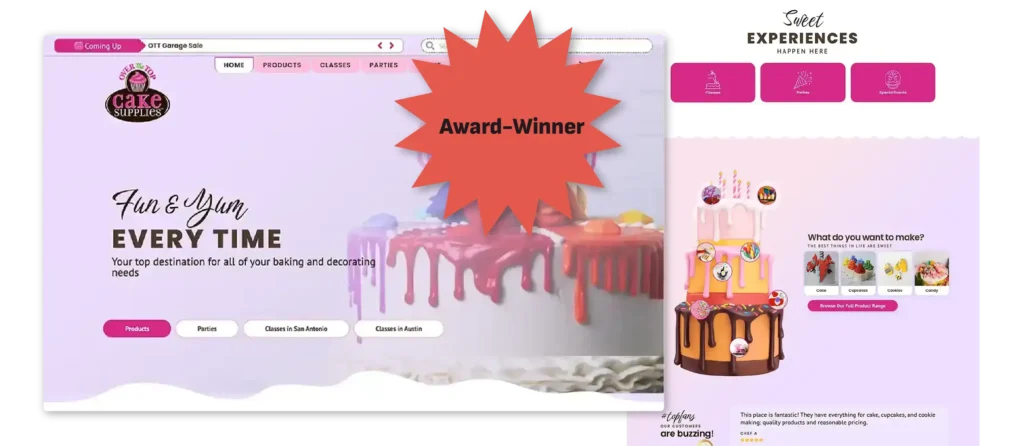 displays website ott award winning