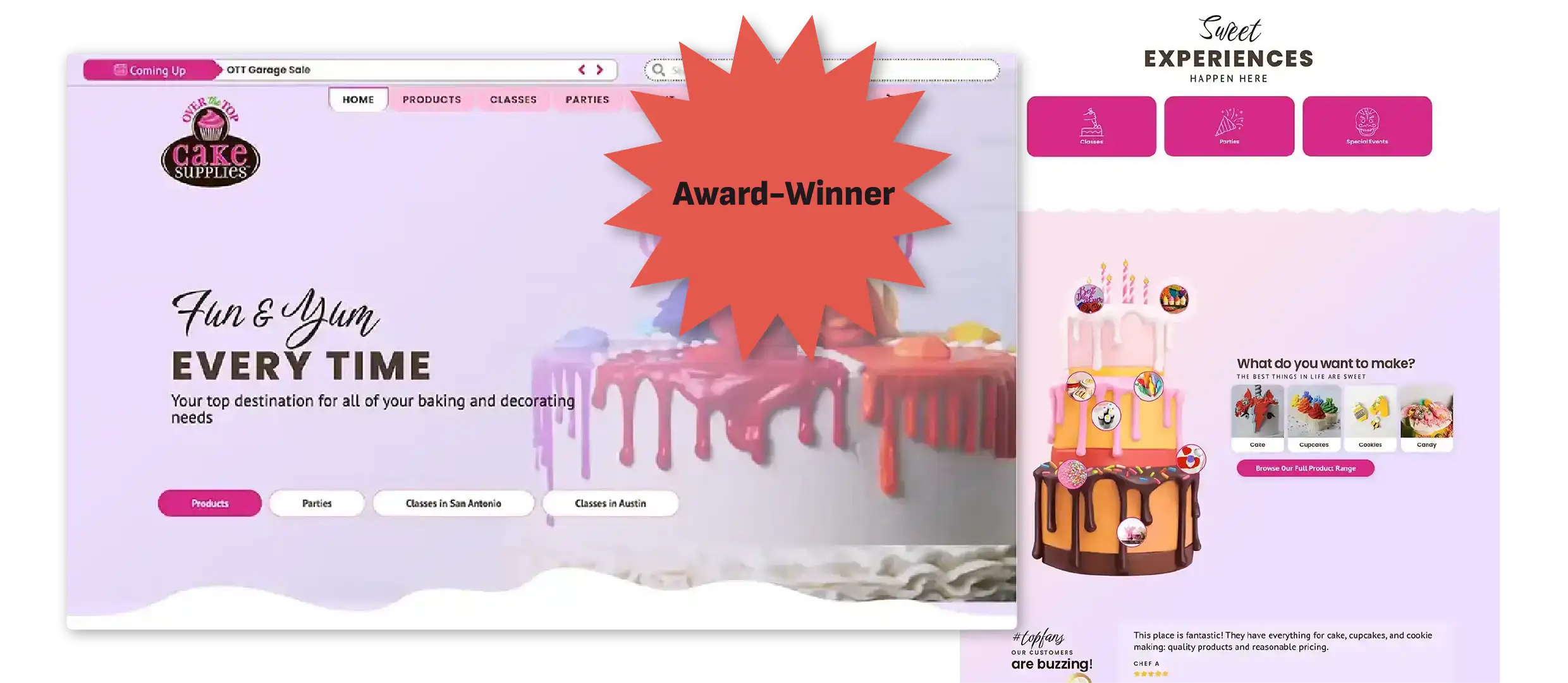 displays website ott award winning