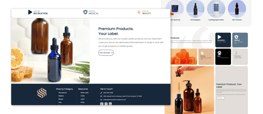 website after structure