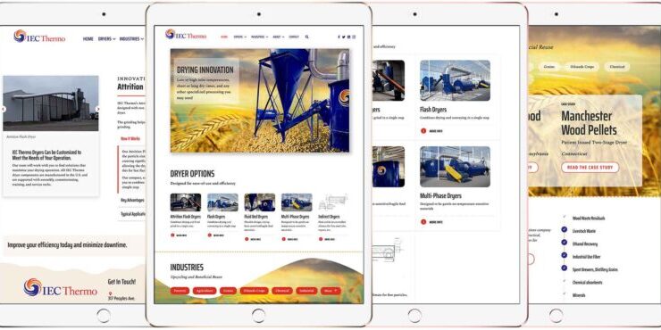 IEC Thermo (dot com) website design and development