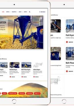 IEC Thermo (dot com) website design and development