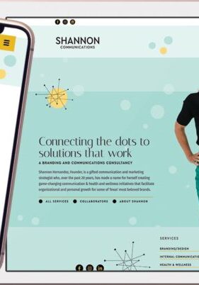 Shannon Communications website design