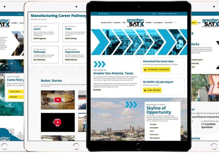 greater:SATX website on iPads