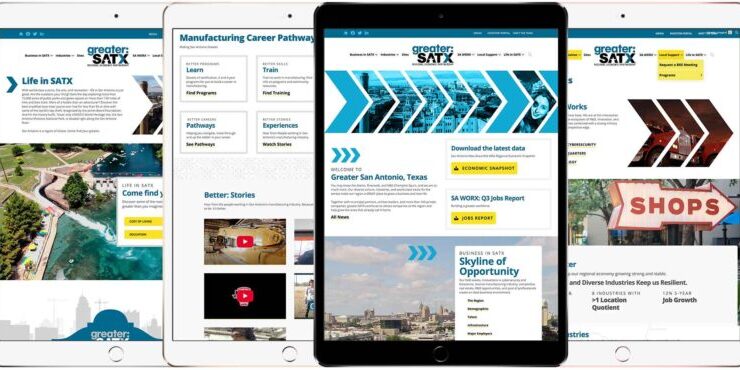 greater:SATX website on iPads