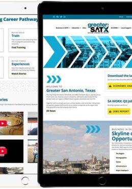 greater:SATX website on iPads