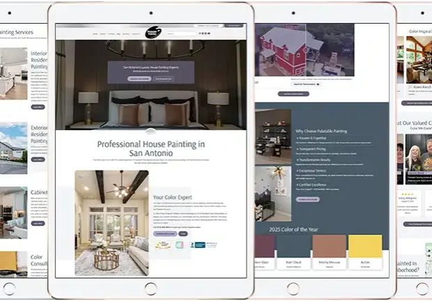 Palatable Painting website on an iPad
