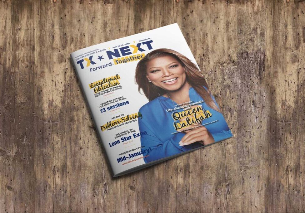 Texas Apartment Association program cover design